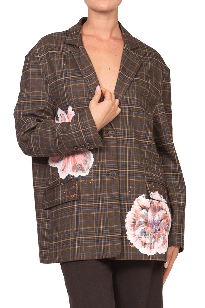 Dixie - Giacca quadretti con fiori Art. J881B037