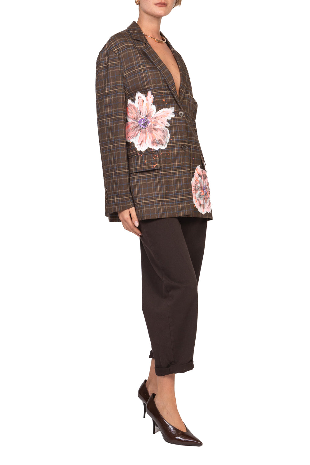 Dixie - Giacca quadretti con fiori Art. J881B037