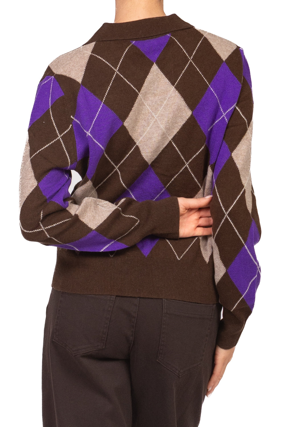 Tensione In - Maglia rombi con colletto in lana Art. WL1796-R-AI26