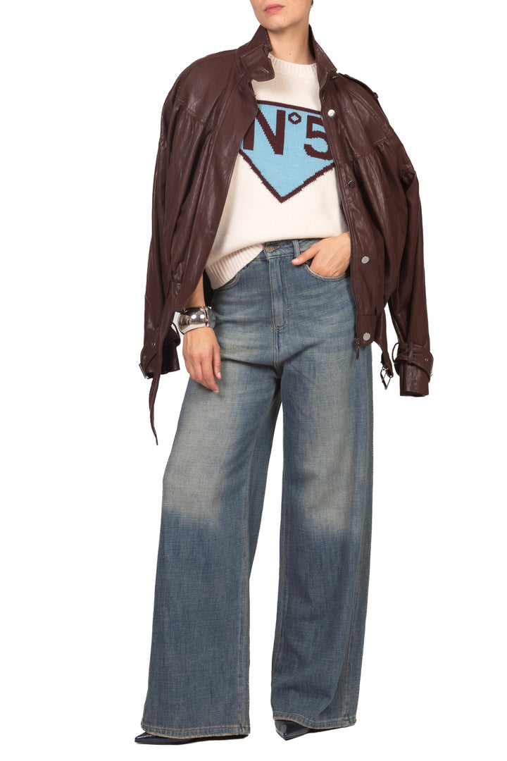 Tensione In - Gilet misto lana stampa N5 Art. W6HMT11A400
