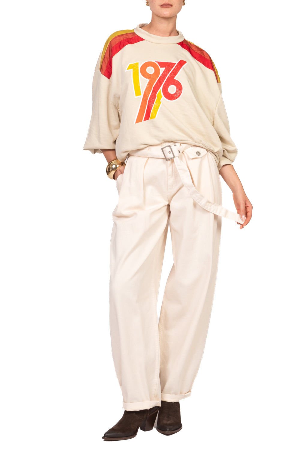 Dixie - Pantalone barrel con cintura  Art. P881B070