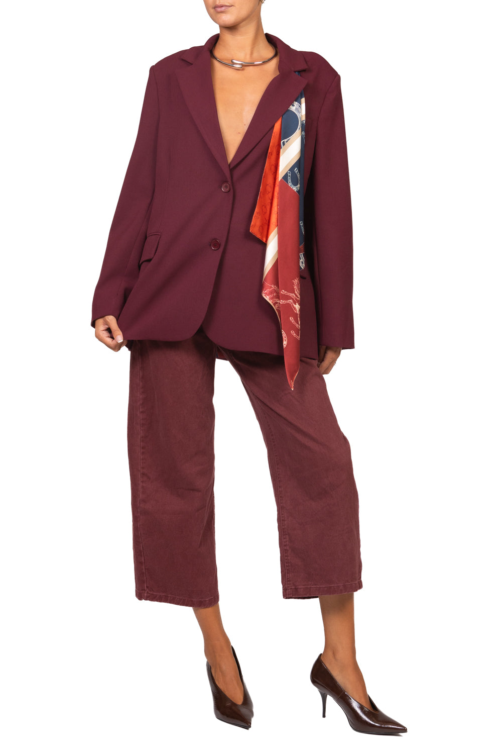 Tensione In - Pantalone barrel crop con cinta Art. W26P496