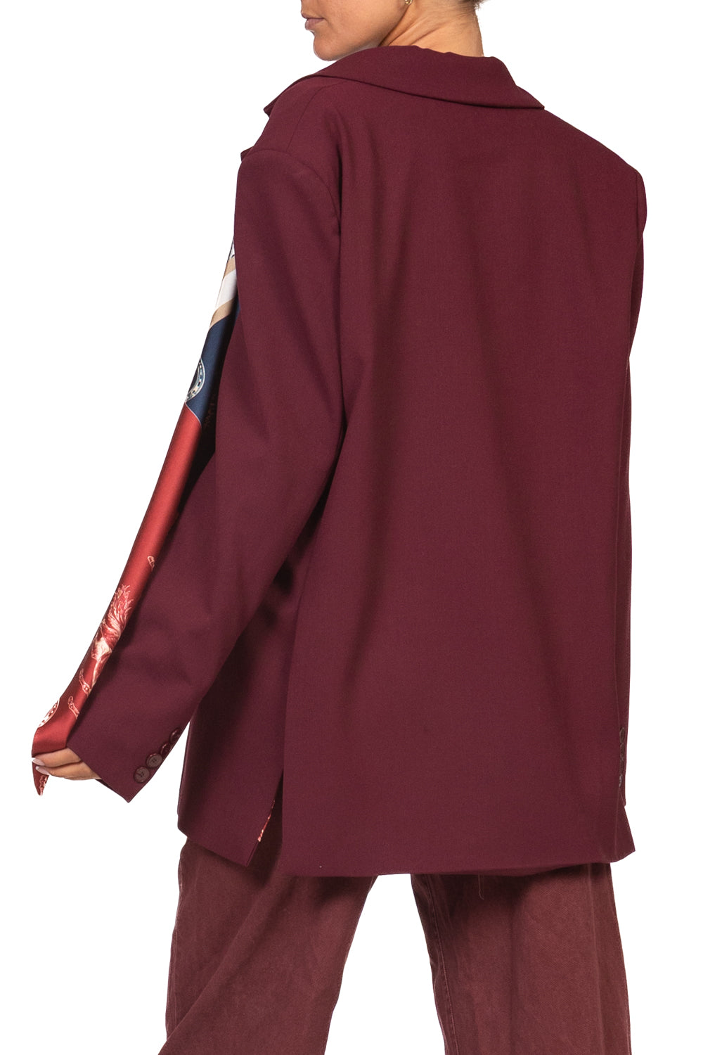 Tensione In - Giacca over con foulard Art. W26J493