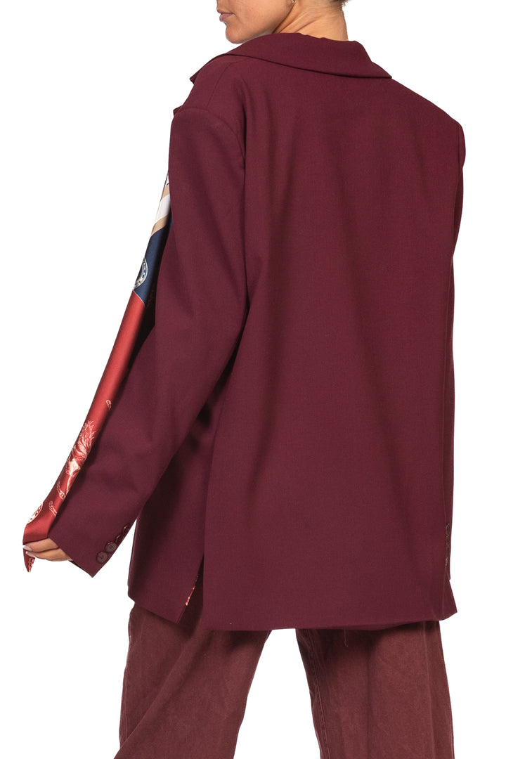 Tensione In - Giacca over con foulard Art. W26J493