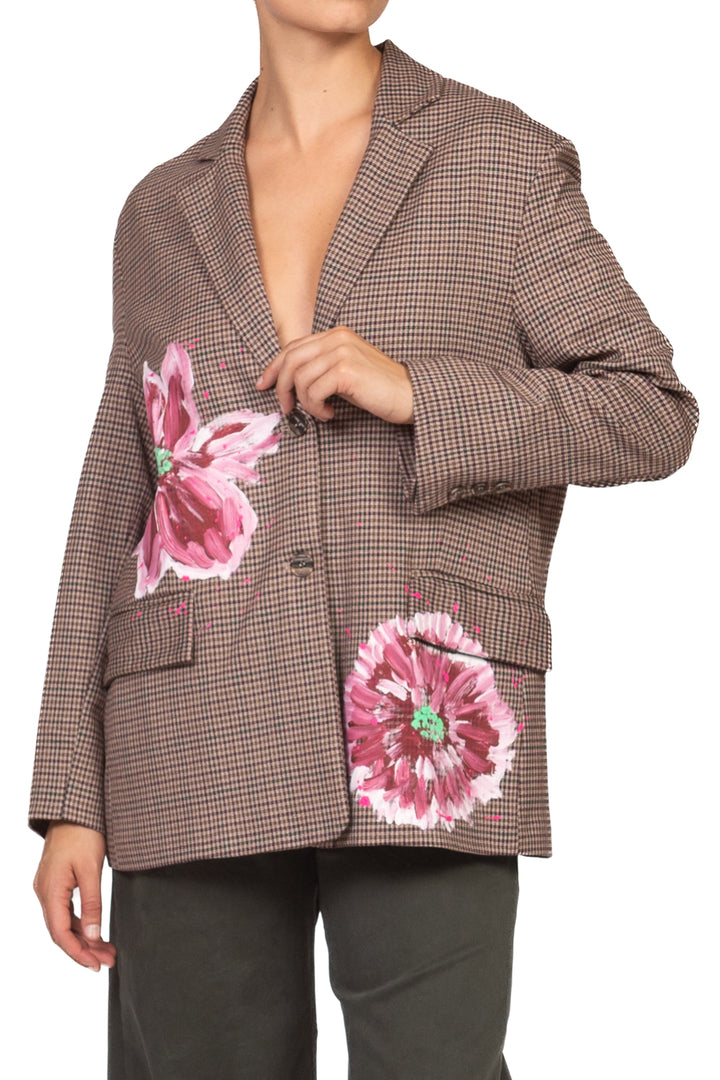 Dixie - Giacca quadretti con fiori Art. J881B039
