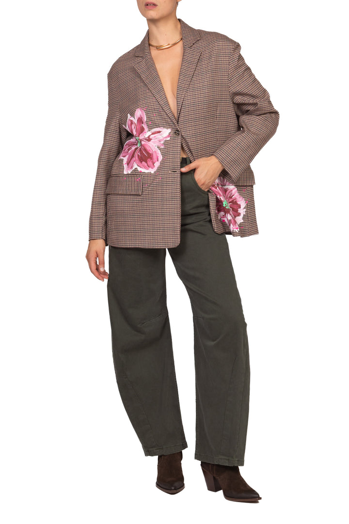 Dixie - Giacca quadretti con fiori Art. J881B039