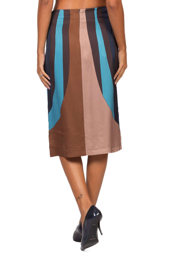 Tensione In - Gonna satin midi fantasia Art. FW260066