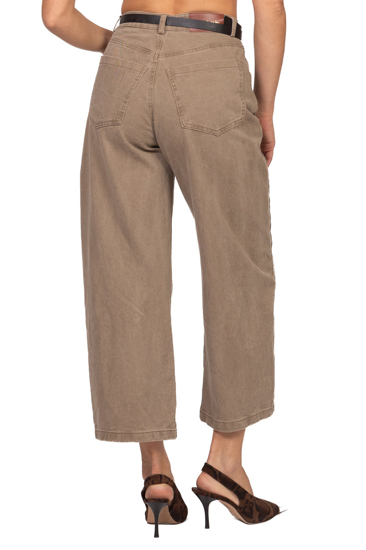 Tensione In - Pantalone barrel crop con cinta Art. W26P496