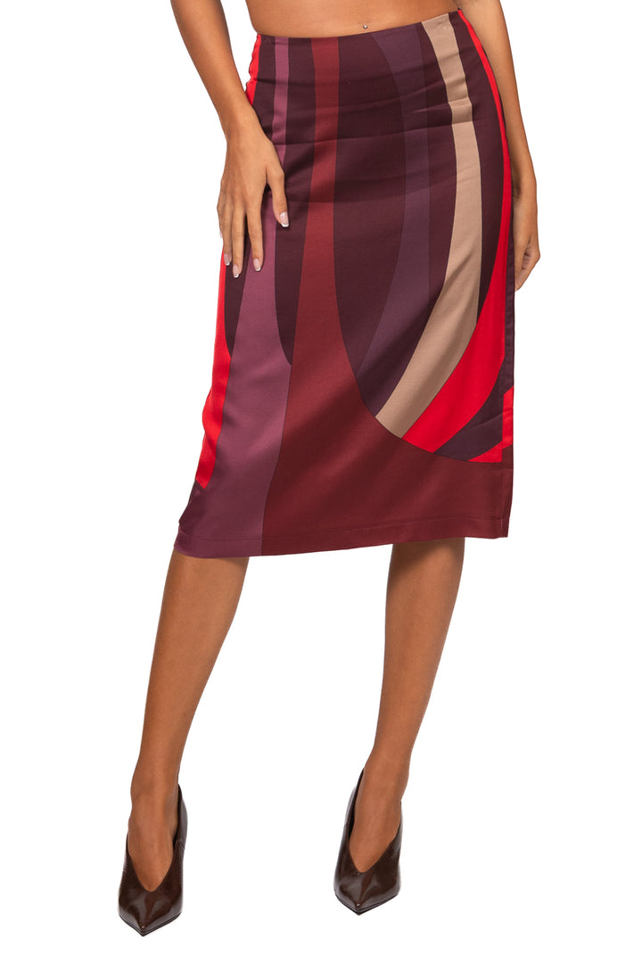 Tensione In - Gonna satin midi fantasia Art. FW260066