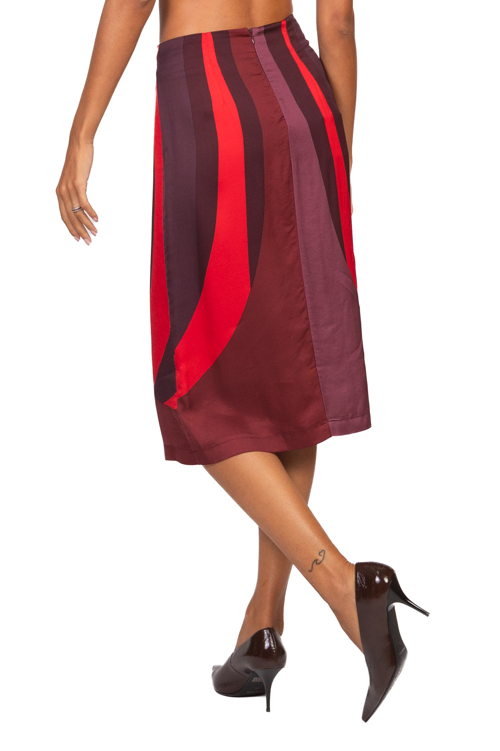 Tensione In - Gonna satin midi fantasia Art. FW260066