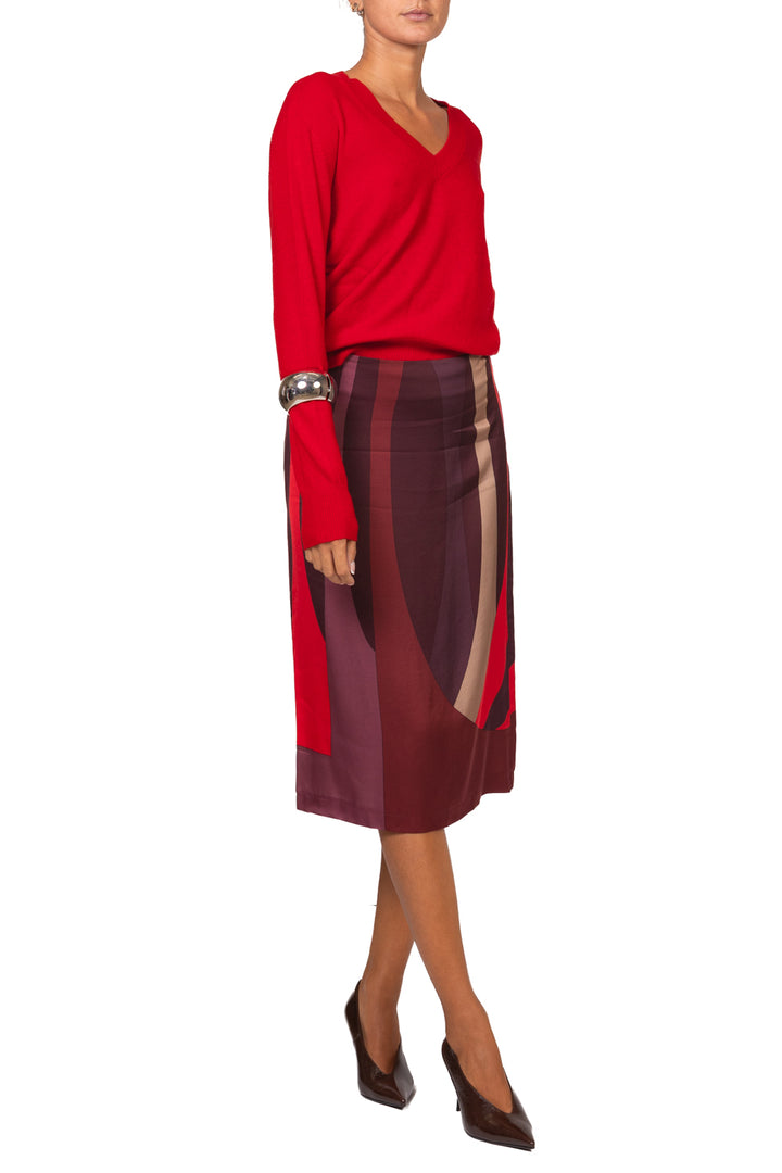 Tensione In - Gonna satin midi fantasia Art. FW260066