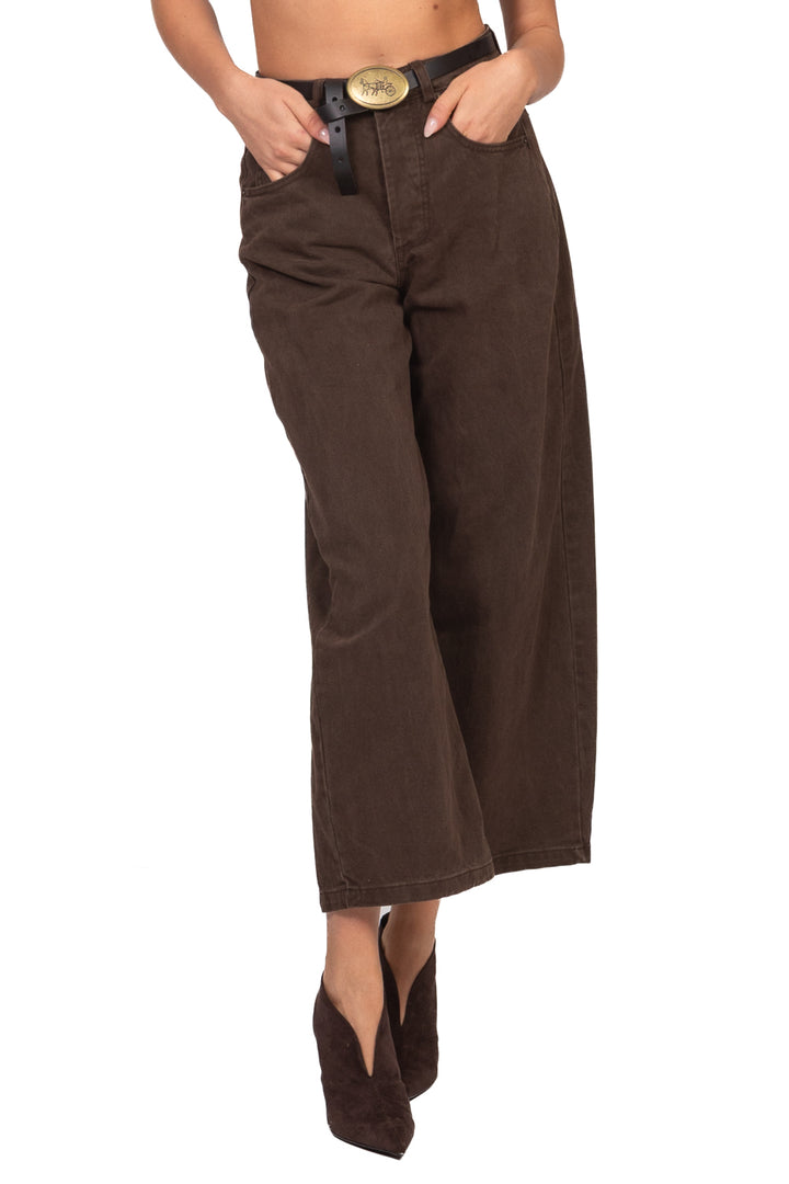 Tensione In - Pantalone barrel crop con cinta Art. W26P496