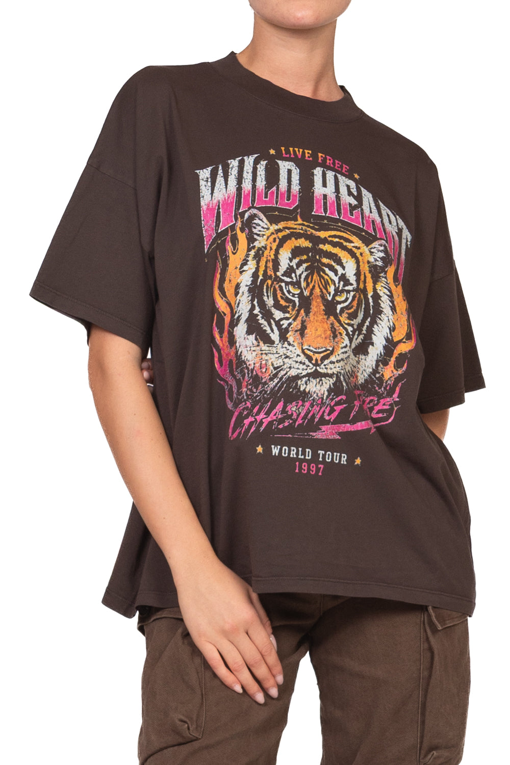 Vicolo - T-Shirt over stampa tigre Art. RAC0222