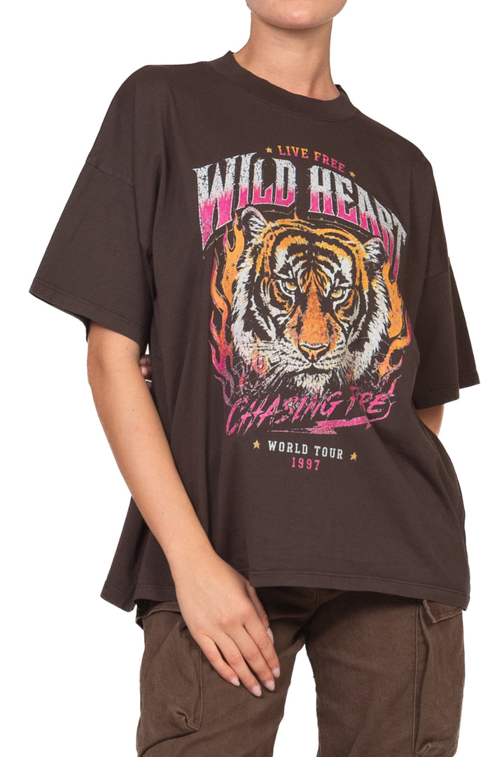 Vicolo - T-Shirt over stampa tigre Art. RAC0222
