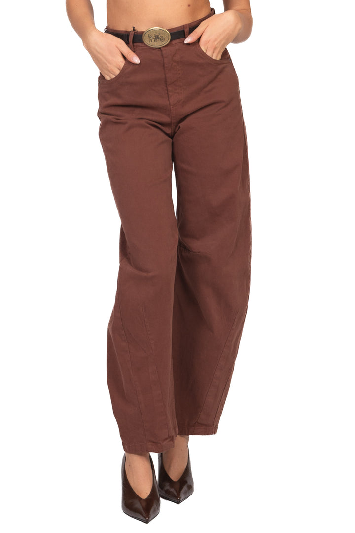 Tensione In - Pantalone barrel con cinta Art. W26P231