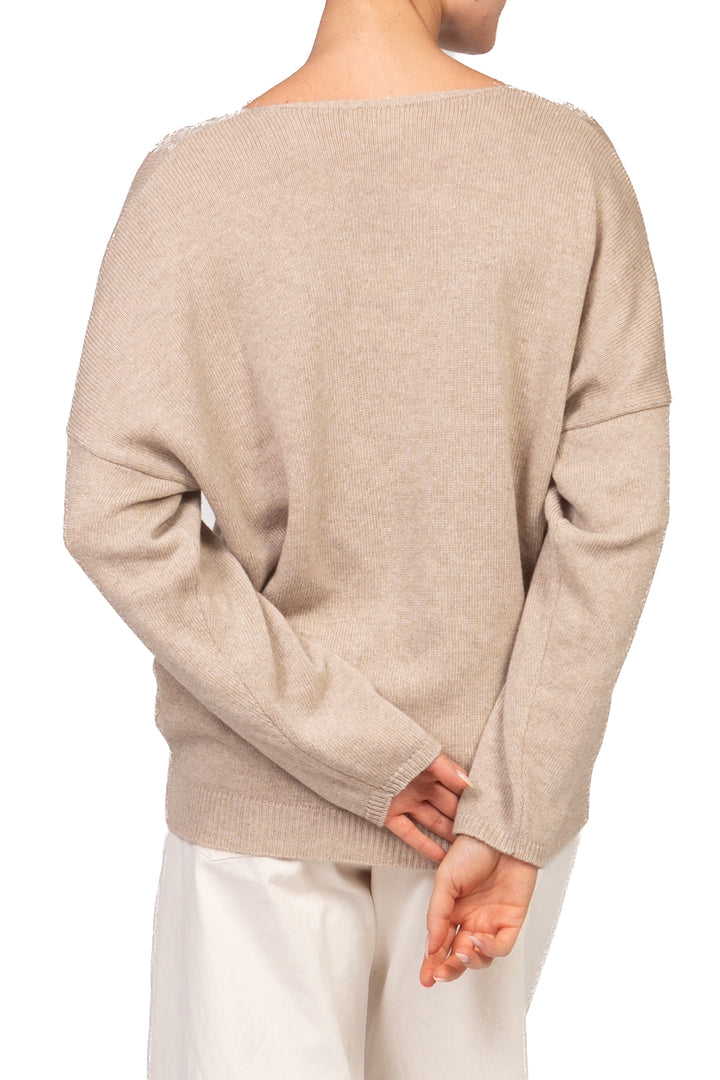 Vicolo - Maglia scollo v in pizzo Art. 7AC7123