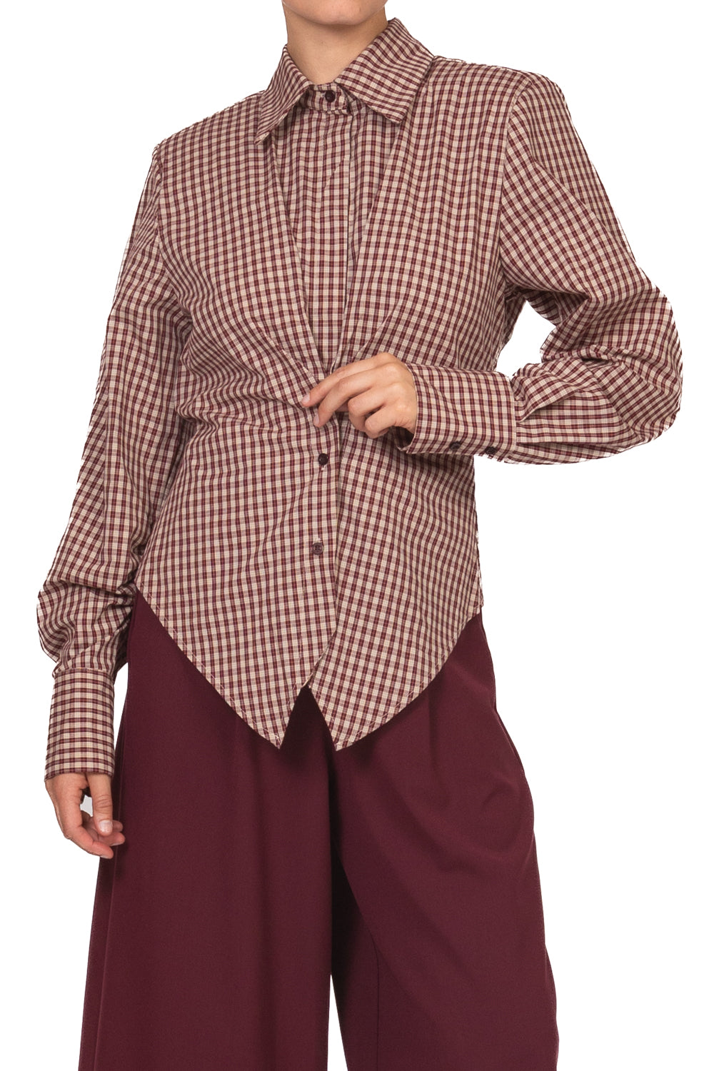 Tensione In - Camicia quadretti sfiancata con spalline Art. FW260039