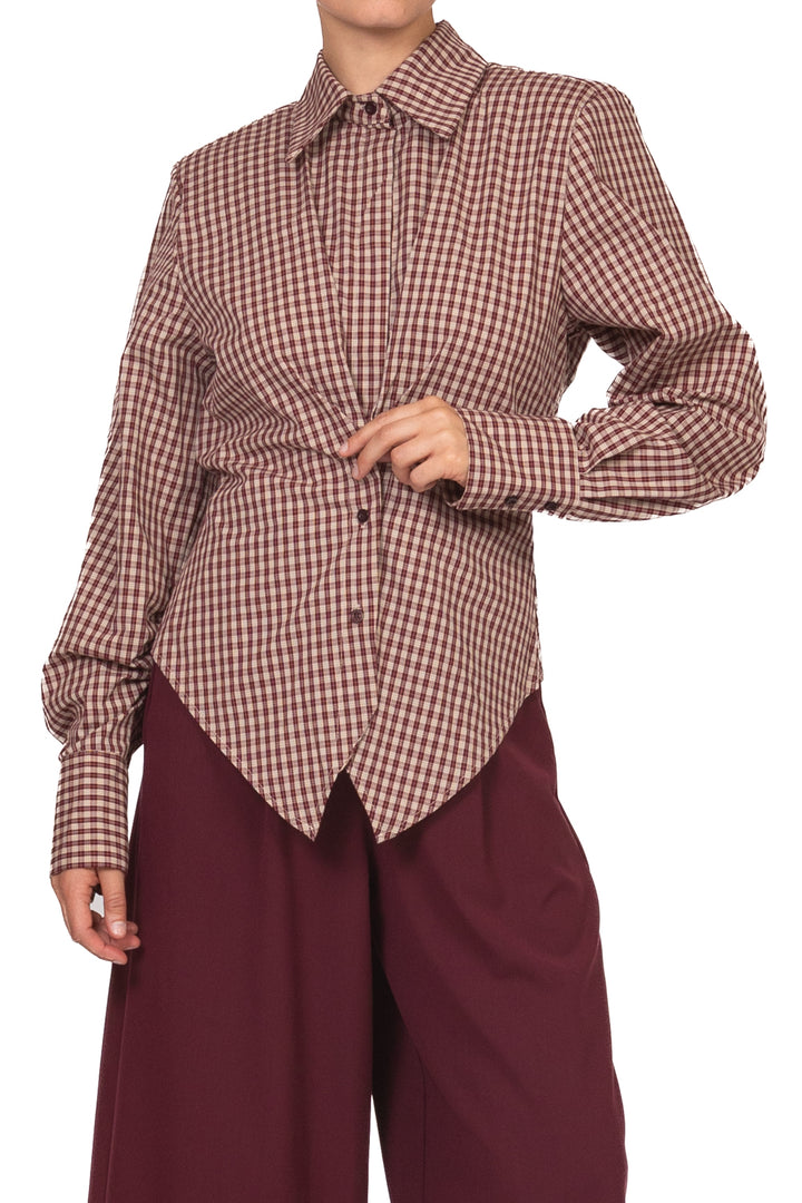 Tensione In - Camicia quadretti sfiancata con spalline Art. FW260039