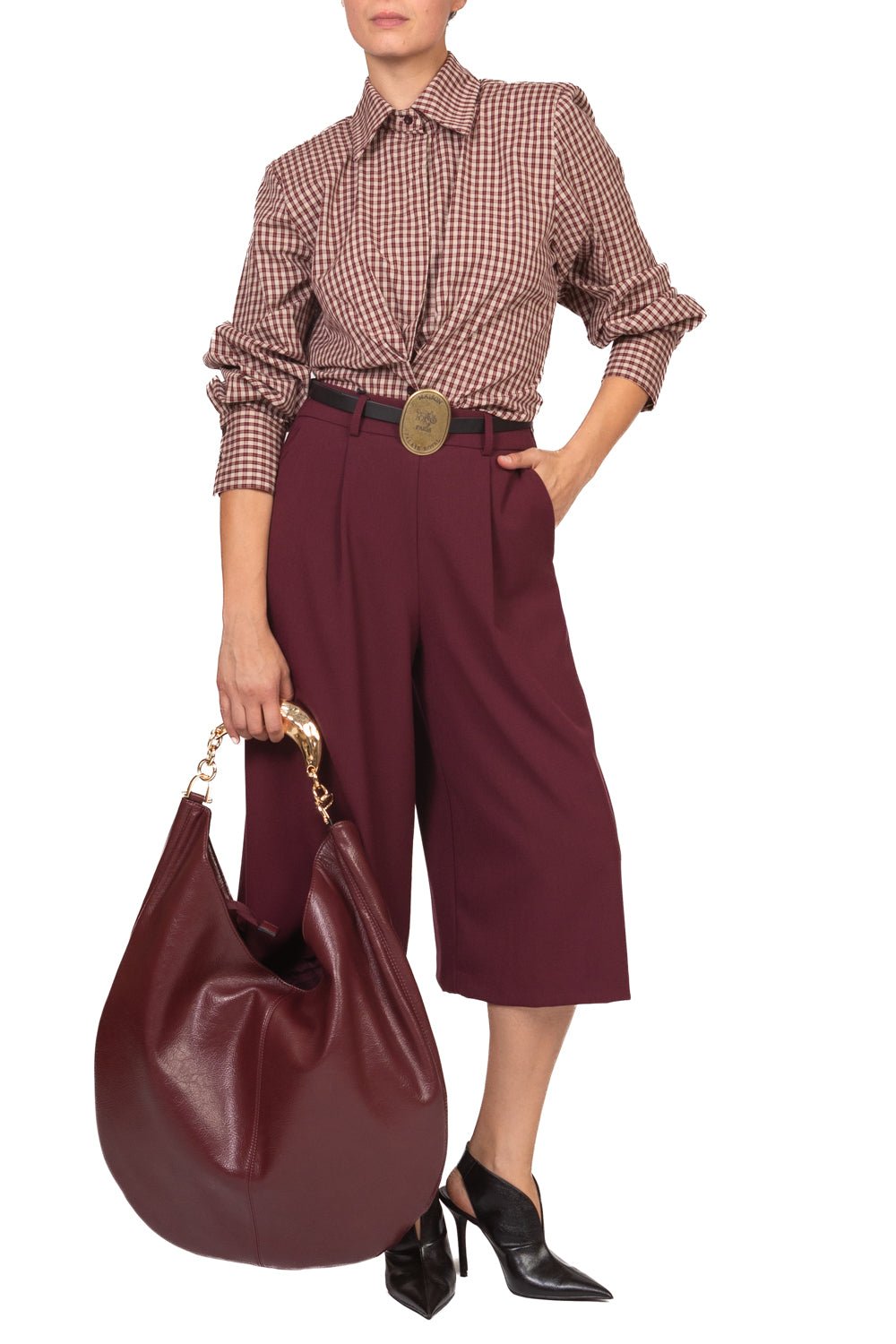 Tensione In - Camicia quadretti sfiancata con spalline Art. FW260039