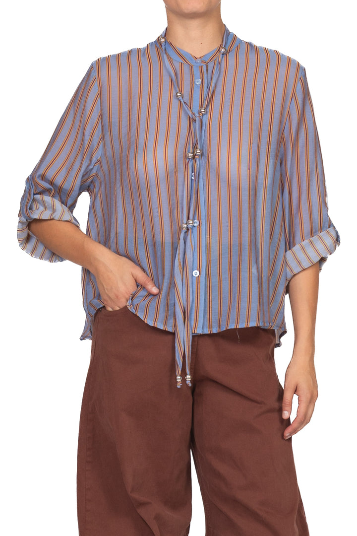 Have One - Camicia rigata  con collana Art. CVS-R069