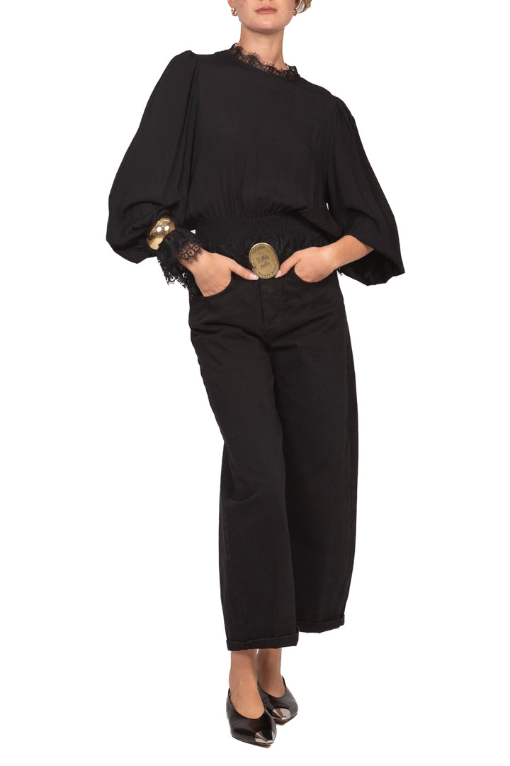 Tensione In - Pantalone barrel con cintura Art. W26P230
