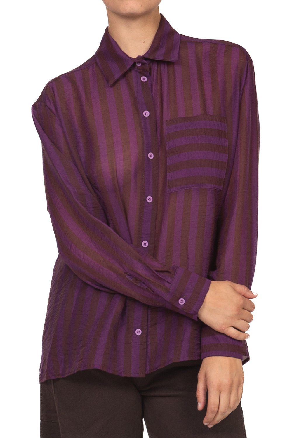 Tensione In - Camicia rigata con taschino Art. 40295