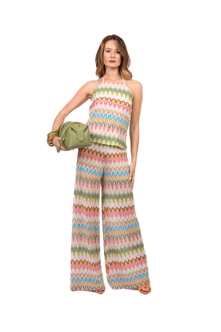 Tensione In - Pantalone palazzo  fantasia  Art. S26PG15