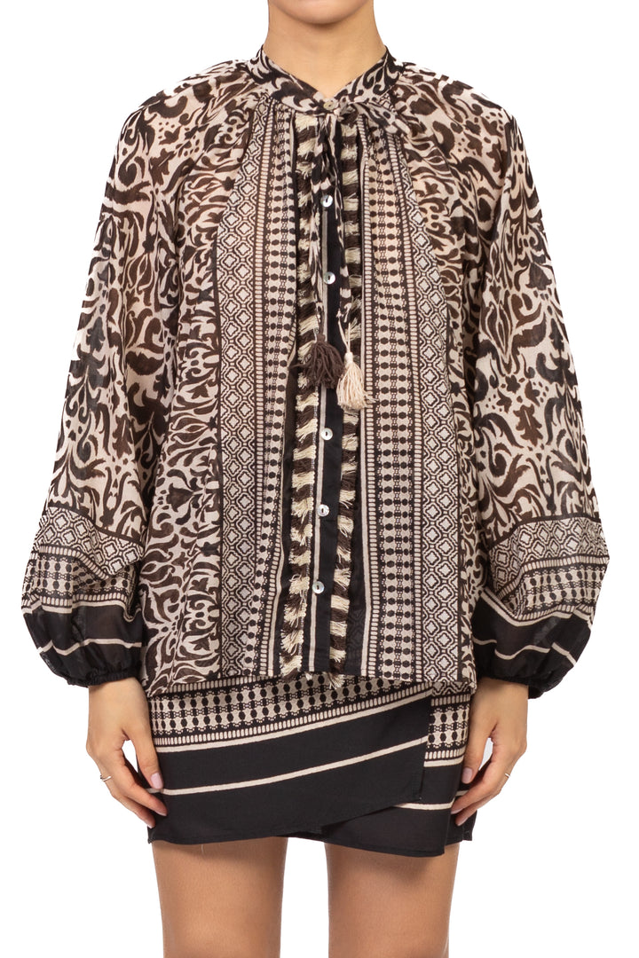 Tensione In - Camicia fantasia con nappine Art. 39574