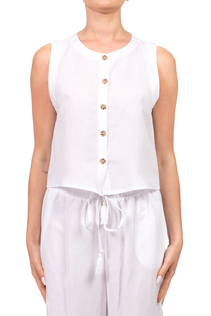 Tensione In - Completo top e pantalone misto lino Art. 26C5366