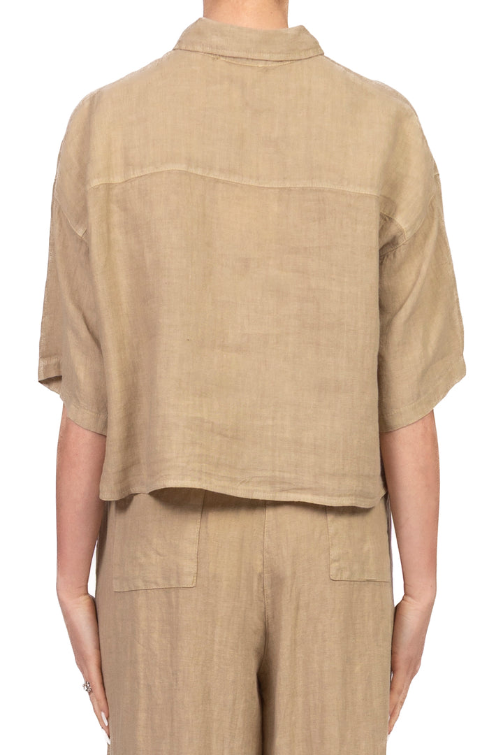 Vicolo - Camicia in lino con ricamo Art. TAB2625
