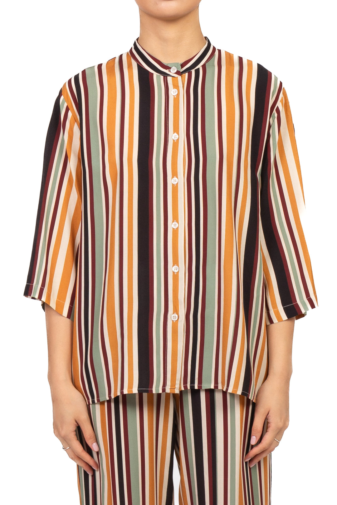 Dixie - Camicia rigata manica 3/4 Art. CFRN1ZC