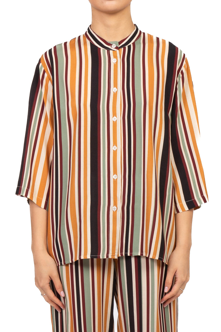 Dixie - Camicia rigata manica 3/4 Art. CFRN1ZC