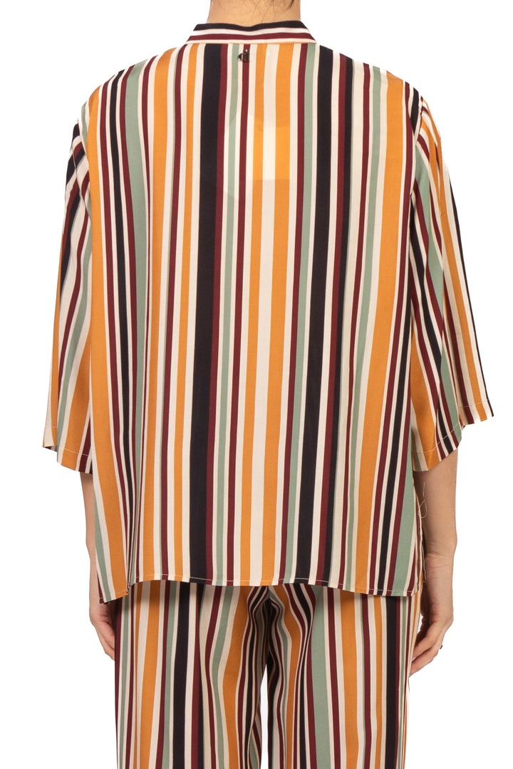Dixie - Camicia rigata manica 3/4 Art. CFRN1ZC