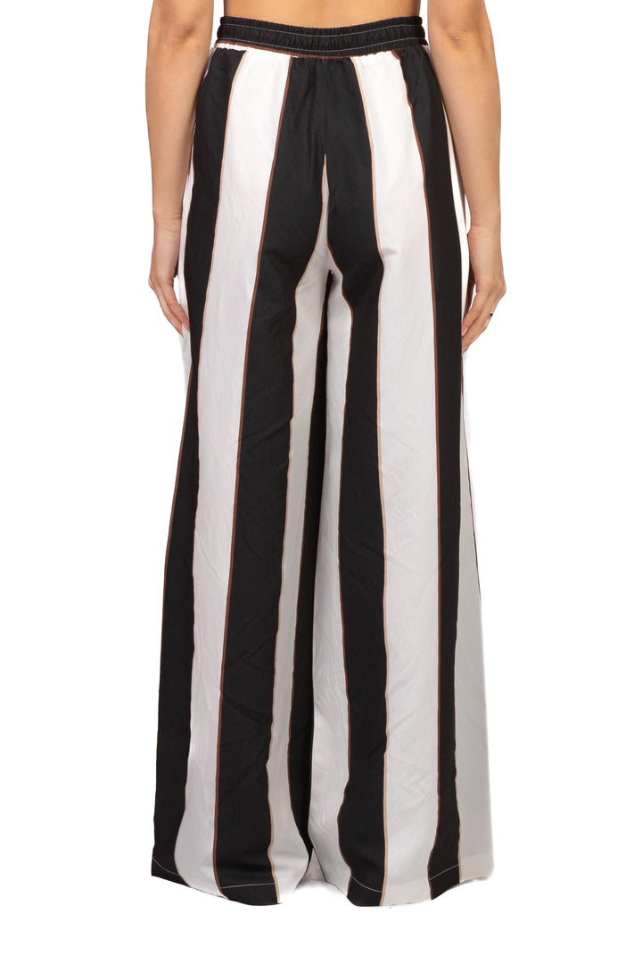 Vicolo - Pantalone palazzo rigato con coulisse Art. TAB2808