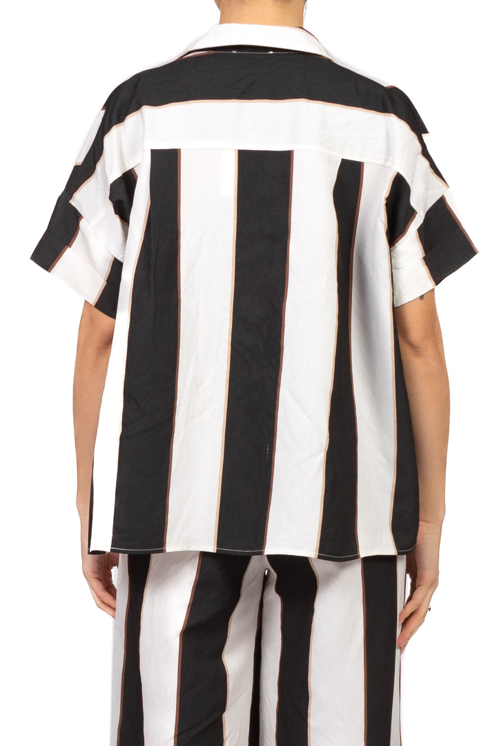 Vicolo - Blusa colletto rigata mezza manica Art. TAB2809