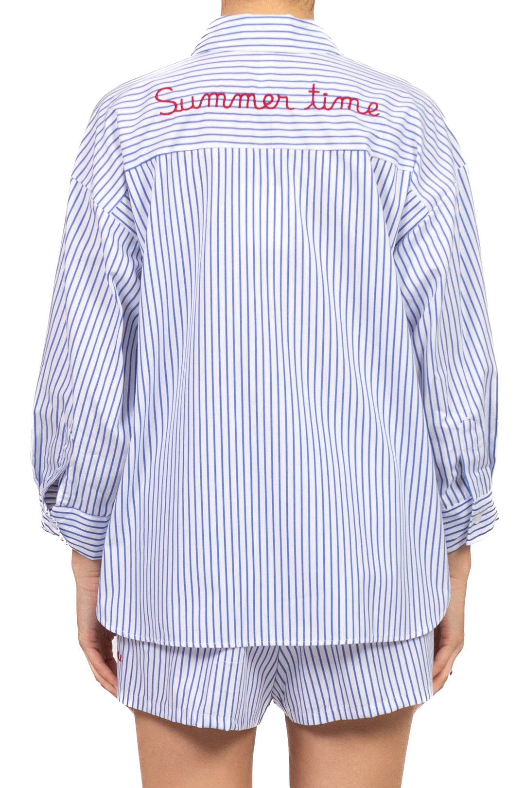 Tensione In - Camicia rigata scritta posteriore  Art. S26CJ28