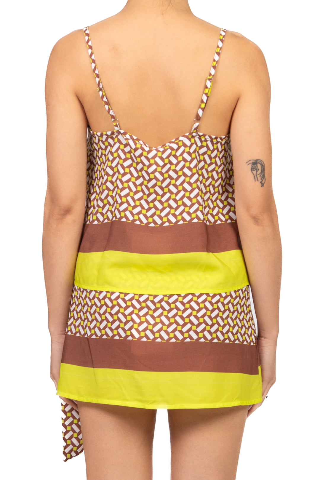 Tensione In - Top bretella fantasia geometrica Art. PE260316