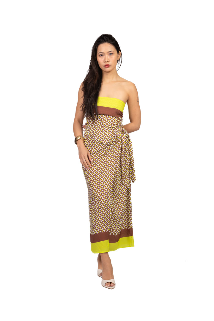 Tensione In - Top foulard fantasia geometrica Art. PE260315