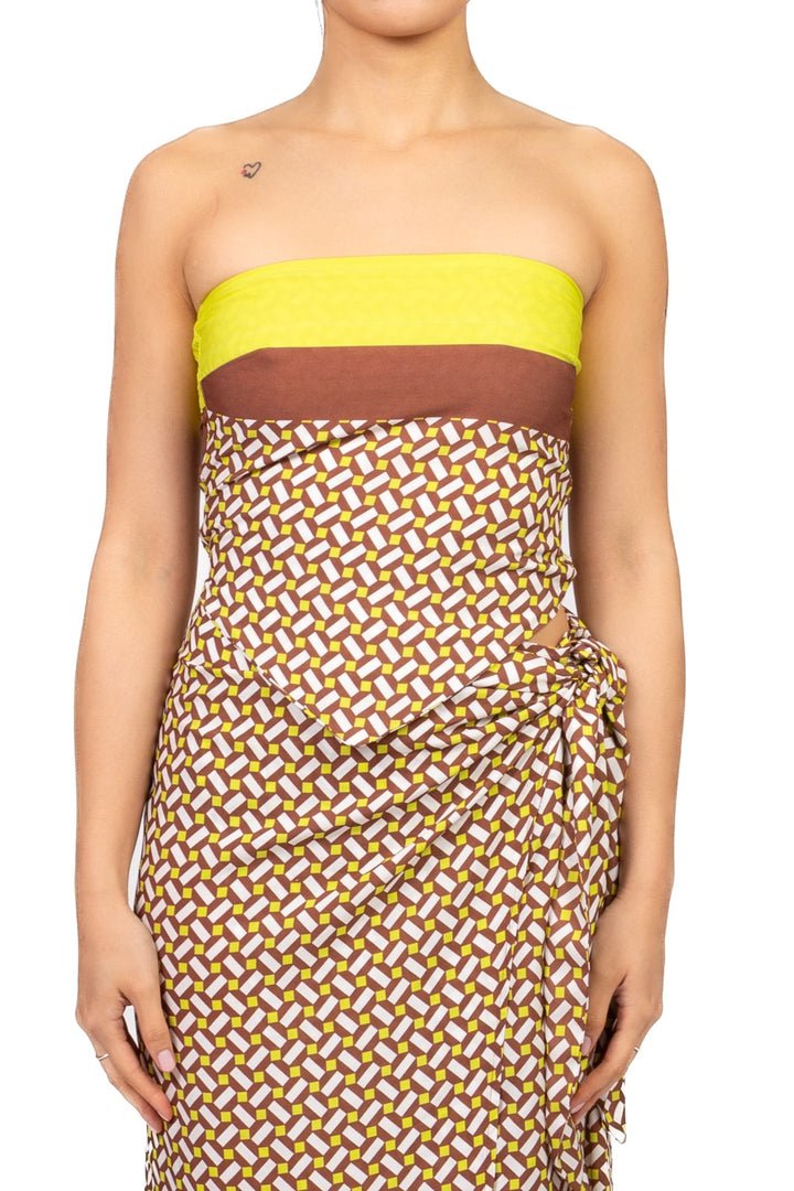 Tensione In - Top foulard fantasia geometrica Art. PE260315