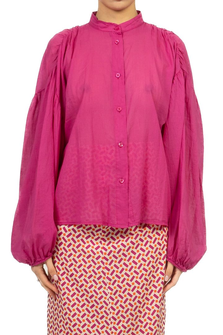 Tensione In - Camicia in mussola manica palloncino Art. PE260303