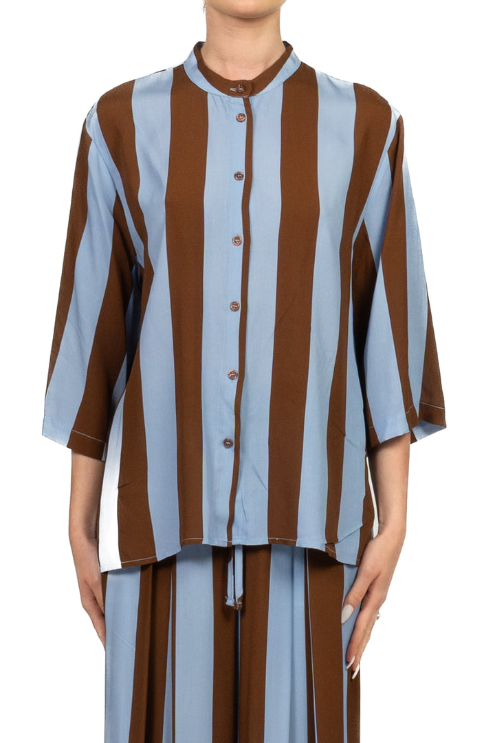 Dixie - Camicia rigata manica 3/4 Art. CFRN1ZA