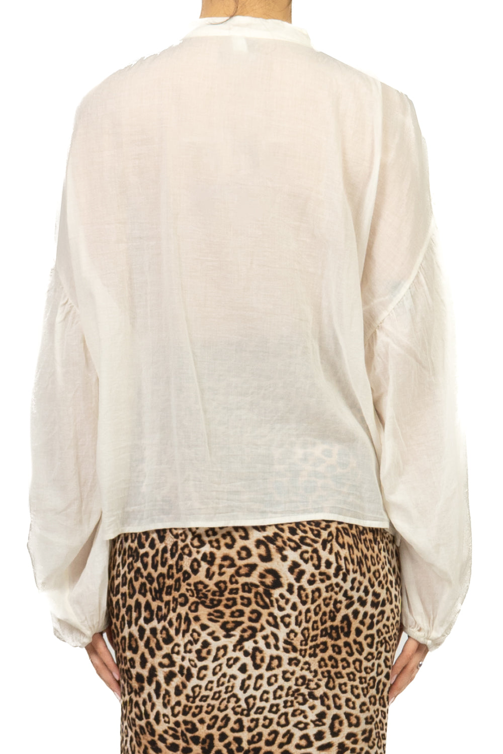 Tensione In - Camicia in mussola manica palloncino Art. PE260303