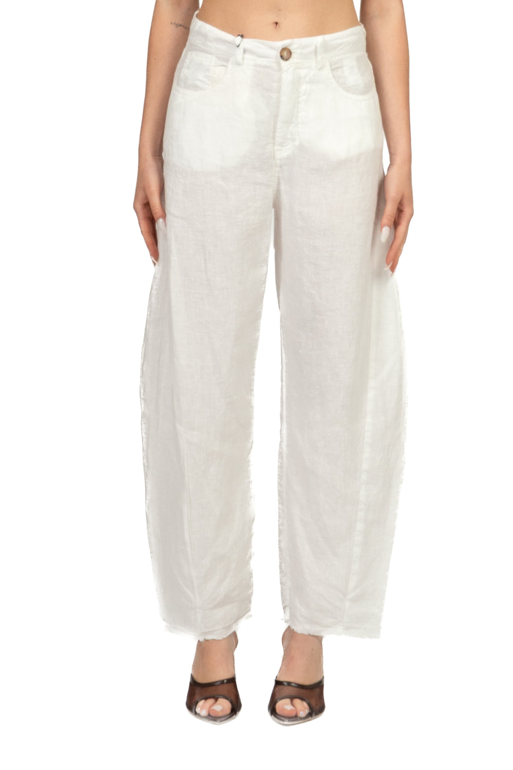 Tensione In - Pantalone barrel in lino Art. S26PJ93