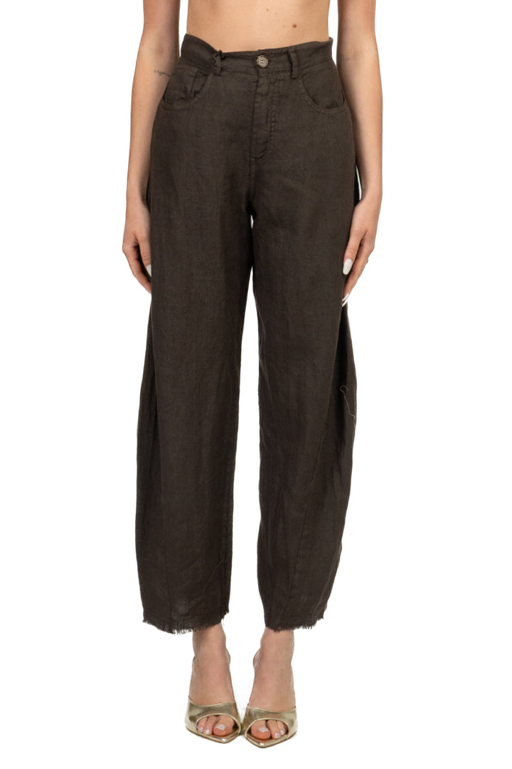 Tensione In - Pantalone barrel in lino Art. S26PJ93