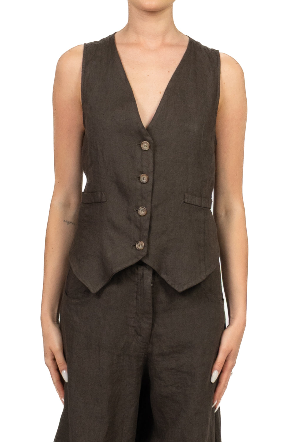 Tensione In - Gilet in lino  Art. S26JJ00