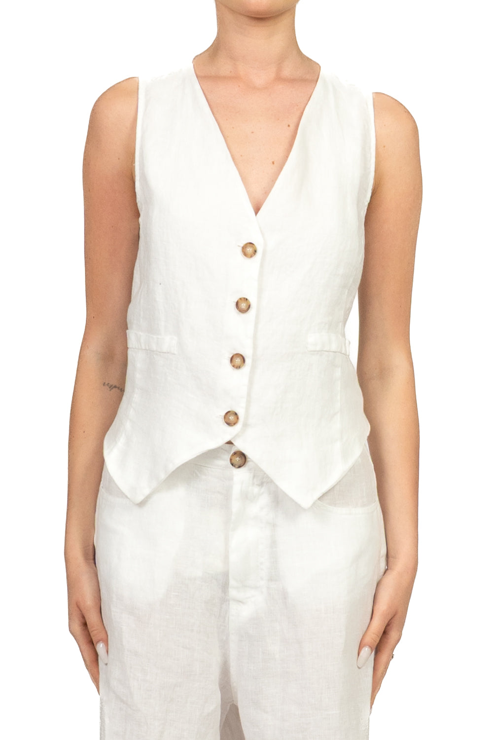 Tensione In - Gilet in lino  Art. S26JJ00
