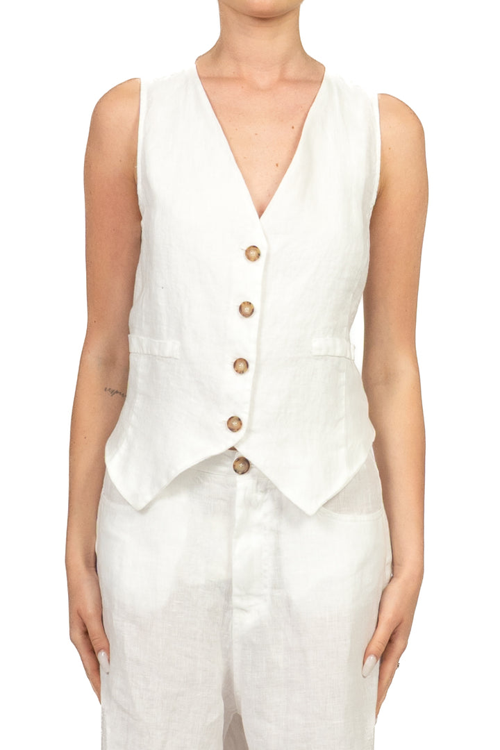 Tensione In - Gilet in lino  Art. S26JJ00