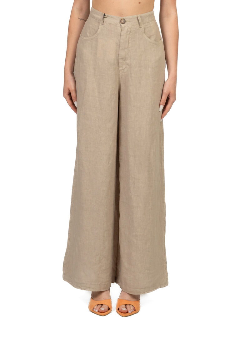 Tensione In - Pantalone GIUSI palazzo in lino Art. S26PE55