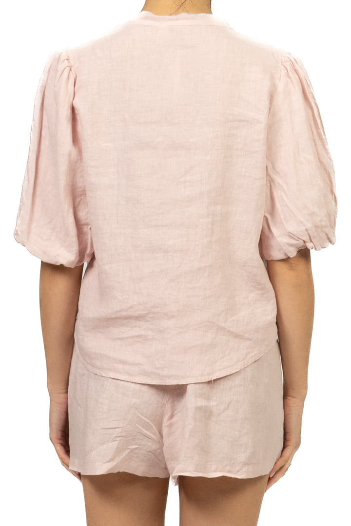 Tensione In - Camicia lino manica a sbuffo Art. S26CJ47