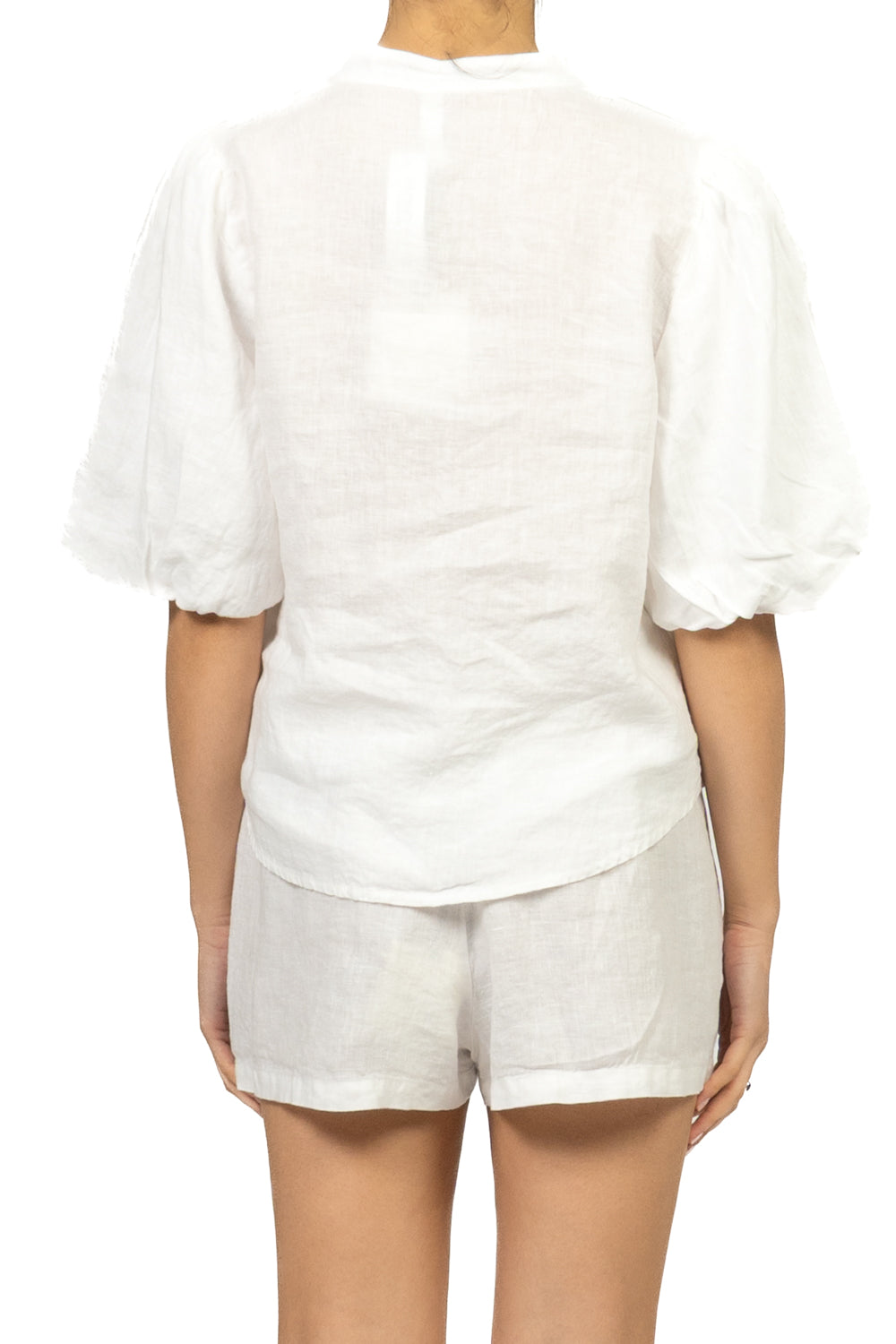 Tensione In - Camicia lino manica a sbuffo Art. S26CJ47